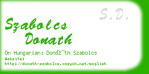 szabolcs donath business card